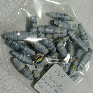 One-of-a-kind handmade/hand rolled paper beads/jewelry making/craft supplies/DIY